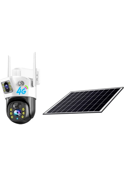 4 Mp Çift Lens Güneş Enerjili Sim Kartlı Kamera