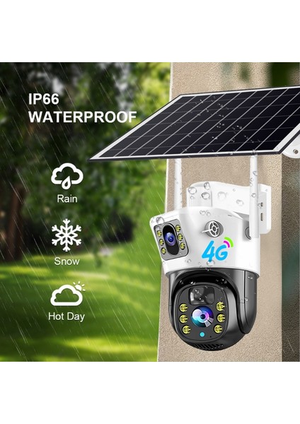 4 Mp Çift Lens Güneş Enerjili Sim Kartlı Kamera