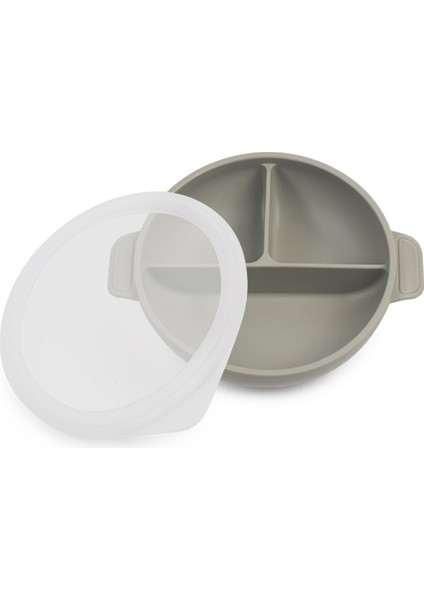 Silikon Beslenme Seti Silikon Mama Tabağı ve Kasesi, Pipet, Önlük, Çatal-Kaşık, Bardak / Gri fiyatları