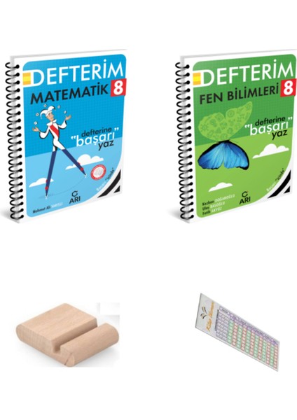2025 8. Sınıf LGS Akıllı Defterim Seti 2025 Matematik - Fen Bilimleri - Telefon Tutucu - Çözüm Ayracı