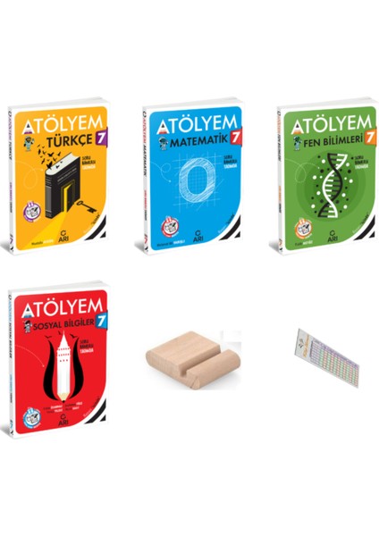 7. Sınıf Atölyem Seti Türkçe Matematik Fen Bilimleri Sosyal Bilgiler - Telefon Tutucu - Soru Çözüm Ayracı