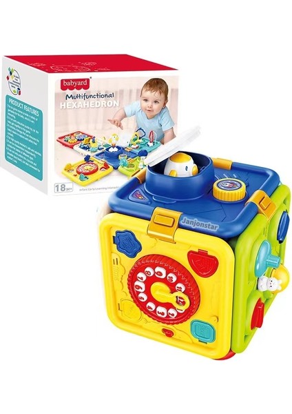 Bebek Meşgul Tahta Montessori Erken Eğitim Çoklu Taraflı Sihirli Kutu Kutu Bebek Müzik Hexahedron Çoklu Çalışan Puzzle Oyunu (Yurt Dışından)