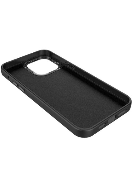 iPhone 12 Kılıf Metal Çerçeve ve Buton Tasarımlı Silikon Luna Kapak