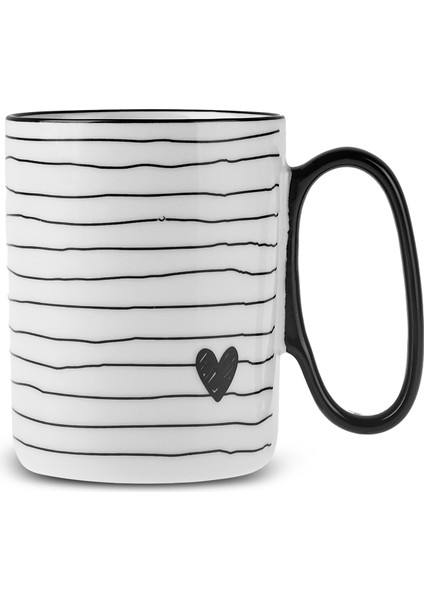 Amore Çizgili Kupa 2'li Mug 360 ml