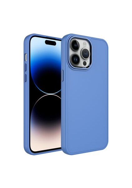 iPhone 13 Pro Max Kılıf Metal Çerçeve ve Buton Tasarımlı Silikon Luna Kapak