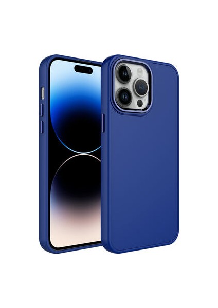iPhone 13 Pro Kılıf Metal Çerçeve ve Buton Tasarımlı Silikon Luna Kapak