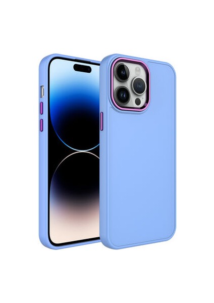 iPhone 13 Pro Kılıf Metal Çerçeve ve Buton Tasarımlı Silikon Luna Kapak