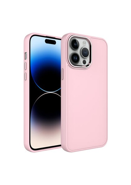 iPhone 14 Pro Max Kılıf Metal Çerçeve ve Buton Tasarımlı Silikon Luna Kapak