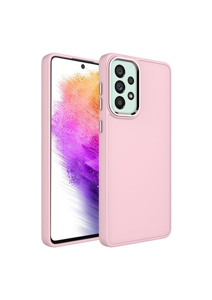 Samsung Galaxy A23 Kılıf Metal Çerçeve ve Buton Tasarımlı Silikon Luna Kapak
