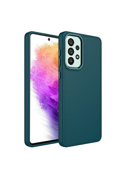 Samsung Galaxy A53 5g Kılıf Metal Çerçeve ve Buton Tasarımlı Silikon Luna Kapak