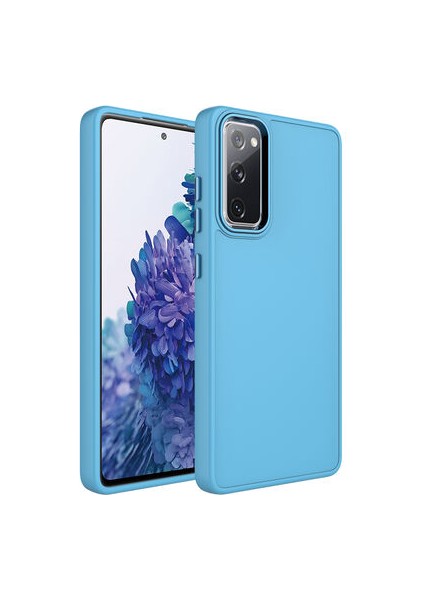 Samsung Galaxy S20 Fe Kılıf Metal Çerçeve ve Buton Tasarımlı Silikon Luna Kapak