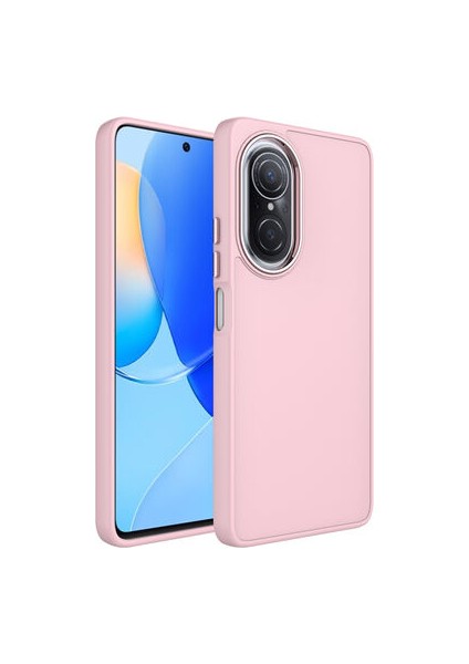 Huawei Nova 9 Se Kılıf Metal Çerçeve ve Buton Tasarımlı Silikon Luna Kapak