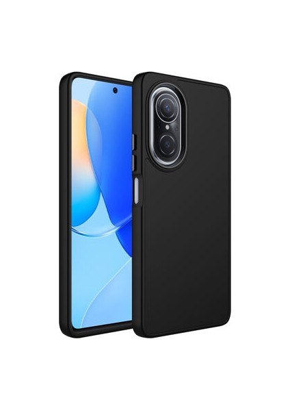 Huawei Nova 9 Se Kılıf Metal Çerçeve ve Buton Tasarımlı Silikon Luna Kapak