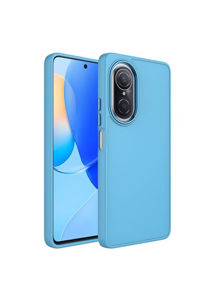 Huawei Nova 9 Se Kılıf Metal Çerçeve ve Buton Tasarımlı Silikon Luna Kapak