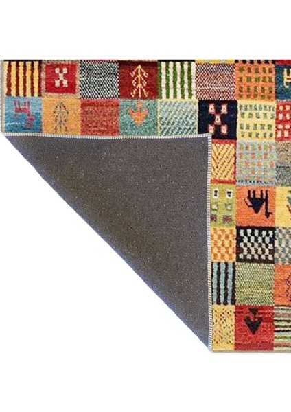 Multy Kareli Geometrik Desenli Dokuma Taban Halı 4129