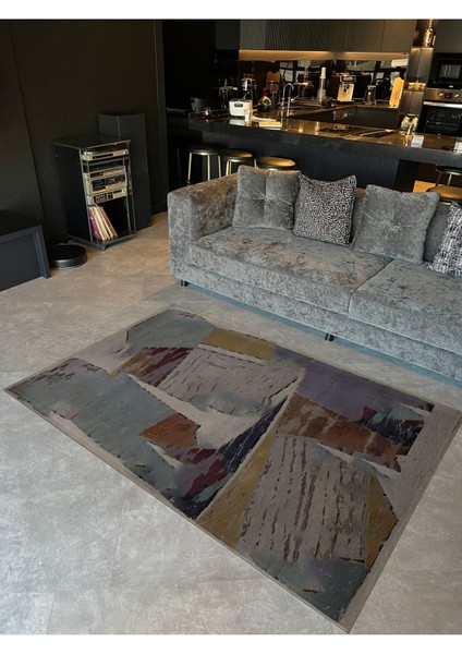 Shape Koleksiyonu Bej Tonlar Çok Renkli Dokuma Taban Modern Dekoratif Halı 31 fiyatları