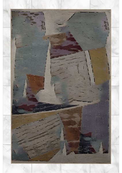 Shape Koleksiyonu Bej Tonlar Çok Renkli Dokuma Taban Modern Dekoratif Halı 31 fırsatları