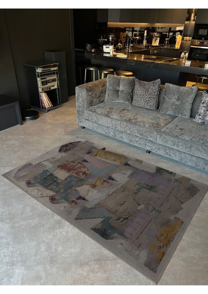 Shape Koleksiyonu Pastel Tonlar Soyut Şekiller Dokuma Taban Modern Dekoratif Halı 30 fiyatları