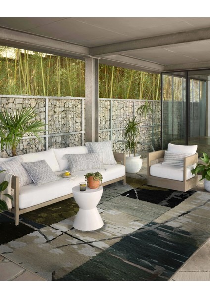Shape Koleksiyonu Gri Bej Sarı Tonlarda Detaylı Dokuma Taban Modern Dekoratif Halı 47 modelleri