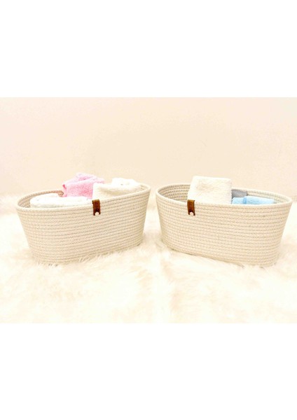 Çok Amaçlı Ikili Sepet Organizer Hasır Banyo Makyaj Çorap Havlu Düzenleyici