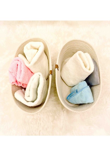 Çok Amaçlı Ikili Sepet Organizer Hasır Banyo Makyaj Çorap Havlu Düzenleyici modelleri