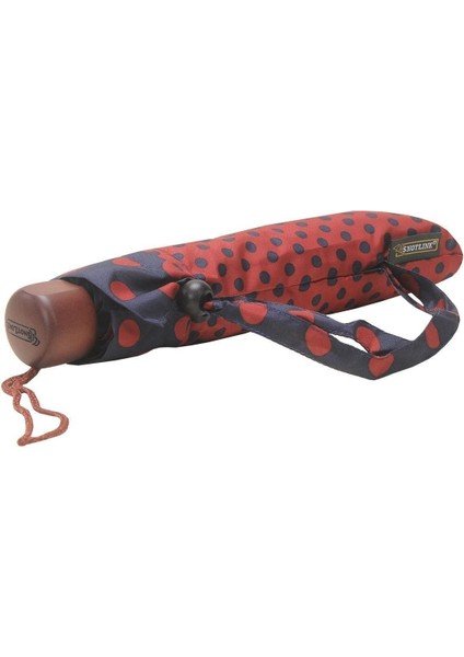 April Lüx Şemsiye Lacivert Puantiyeli Kırmızı indirimleri