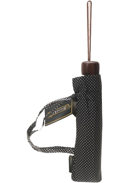 April Lüx Şemsiye Beyaz Puantiyeli Siyah fırsatları