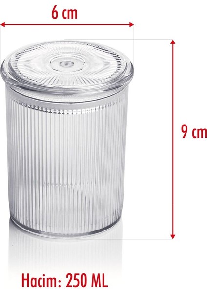 12'Li Barok Yuvarlak Baharat Kavanoz Seti & Saklama Kabı & Erzak Kabı (12 Adet 250 Ml)
