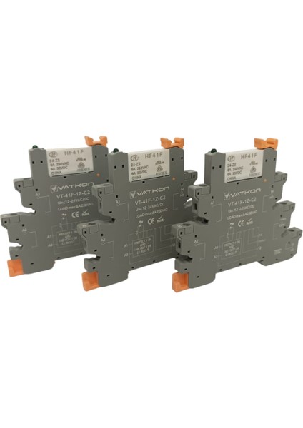 VT-41F-1Z-C2-024VAC/DC / 24VAC/DC Slim Röle (Plc Röle), Vidalı Taban (10 Adet)