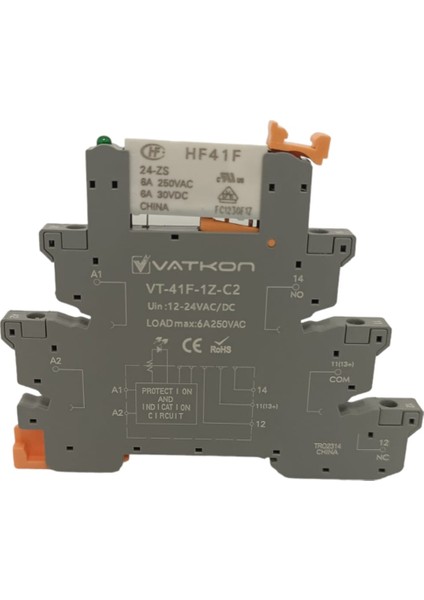 VT-41F-1Z-C2-024VAC/DC / 24VAC/DC Slim Röle (Plc Röle), Vidalı Taban (10 Adet) modelleri