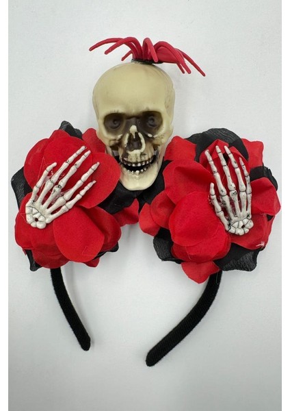 Halloween Tac Gül Elli Örümcekli Iskelet