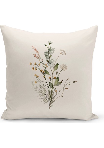 Flower Serisi Çift Tarafı Dijital Baskılı Kırlent Kılıfı (Cushion Cover)