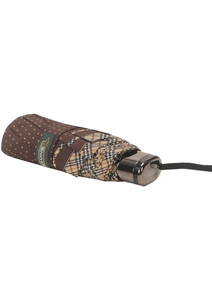 April Lüx Şemsiye Mini Micro Sarı Puantiyeli Kahverengi fiyatları