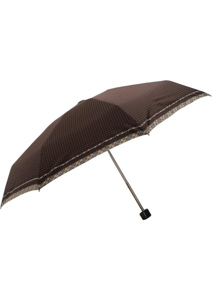 April Lüx Şemsiye Mini Micro Sarı Puantiyeli Kahverengi fırsatları