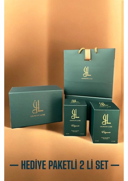 Premium Hediye Kutulu Un Petit Luxe Elegante Extrait De Parfum 50 Ml Exclusive Kadın Parfüm Seti (2'Li)