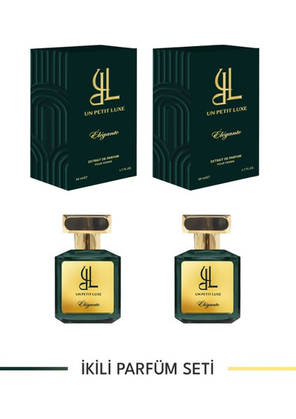 Premium Hediye Kutulu Un Petit Luxe Elegante Extrait De Parfum 50 Ml Exclusive Kadın Parfüm Seti (2'Li)