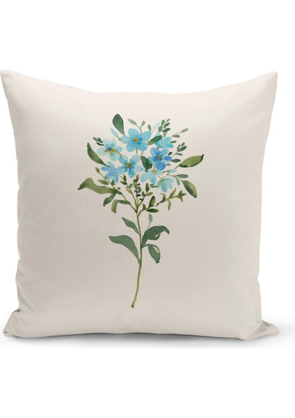 Flower Serisi Çift Tarafı Dijital Baskılı Kırlent Kılıfı (Cushion Cover)