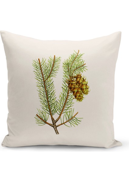 Botanik Serisi Çift Tarafı Dijital Baskılı Kırlent Kılıfı (Botanic Cushion Cover)