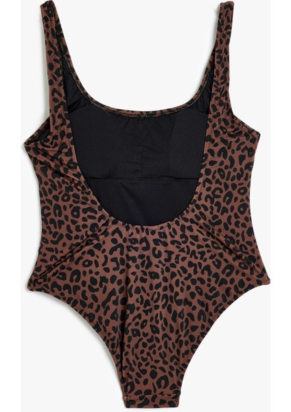 Leopar Mayo Kalın Askılı U Yaka Astarlı Pedli fiyatları