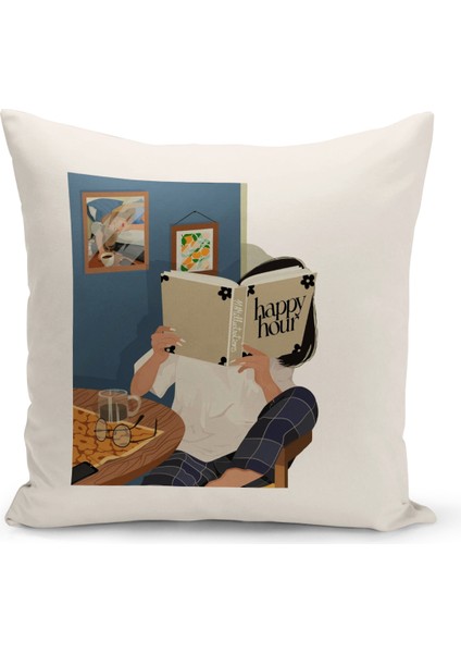 Bohem Serisi Çift Tarafı Dijital Baskılı Kırlent Kılıfı (Bohem Cushion Cover)