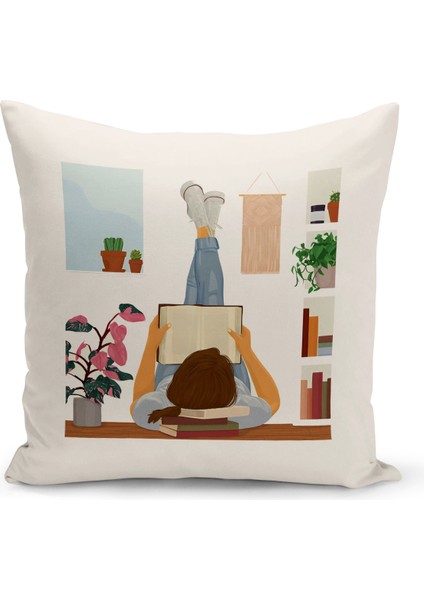Bohem Serisi Çift Tarafı Dijital Baskılı Kırlent Kılıfı (Bohem Cushion Cover)