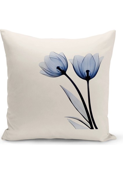 Flower Serisi Çift Tarafı Dijital Baskılı Kırlent Kılıfı (Cushion Cover)