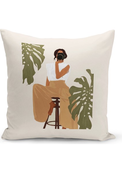 Bohem Serisi Çift Tarafı Dijital Baskılı Kırlent Kılıfı (Bohem Cushion Cover)