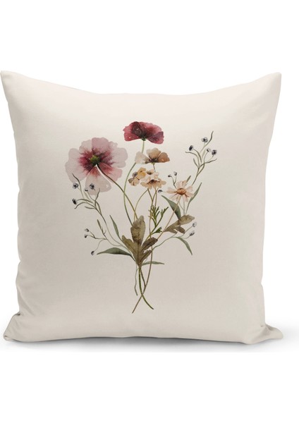 Flower Serisi Çift Tarafı Dijital Baskılı Kırlent Kılıfı (Cushion Cover)