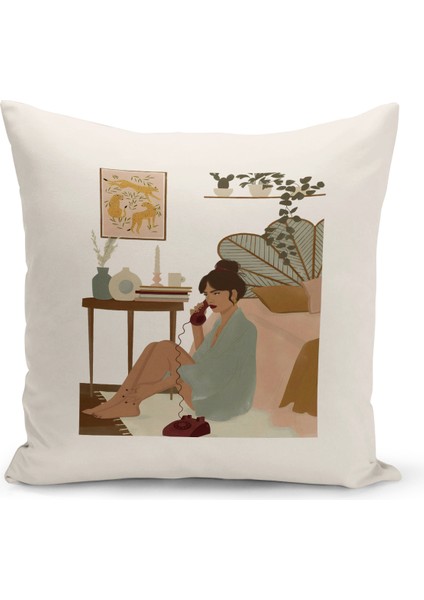 Bohem Serisi Çift Tarafı Dijital Baskılı Kırlent Kılıfı (Bohem Cushion Cover)