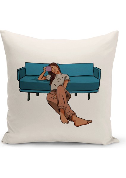 Bohem Serisi Çift Tarafı Dijital Baskılı Kırlent Kılıfı (Bohem Cushion Cover)