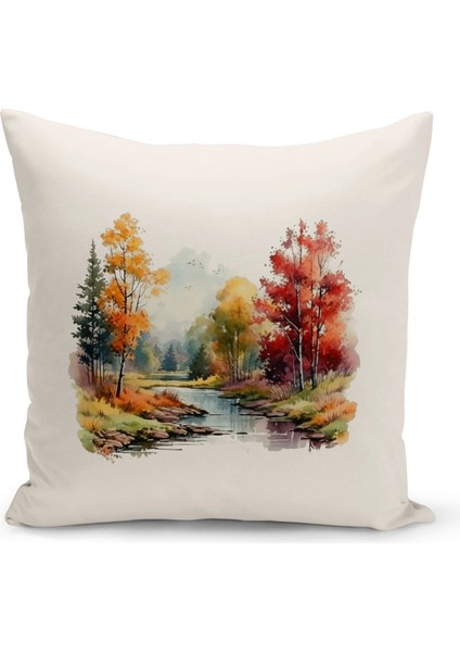 Vintage Serisi Çift Tarafı Dijital Baskılı Kırlent Kılıfı (Vintage Cushion Cover)