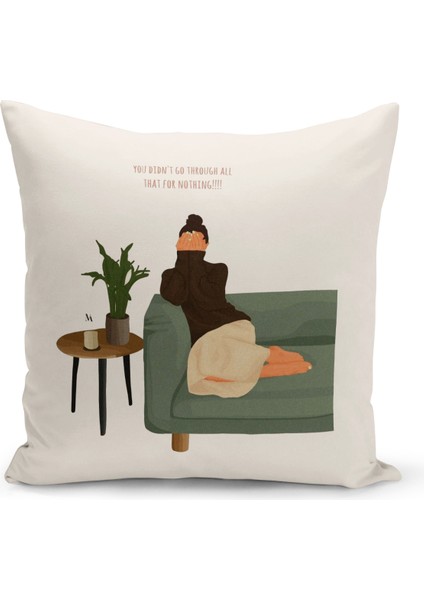 Bohem Serisi Çift Tarafı Dijital Baskılı Kırlent Kılıfı (Bohem Cushion Cover)