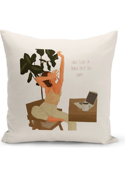 Bohem Serisi Çift Tarafı Dijital Baskılı Kırlent Kılıfı (Bohem Cushion Cover)