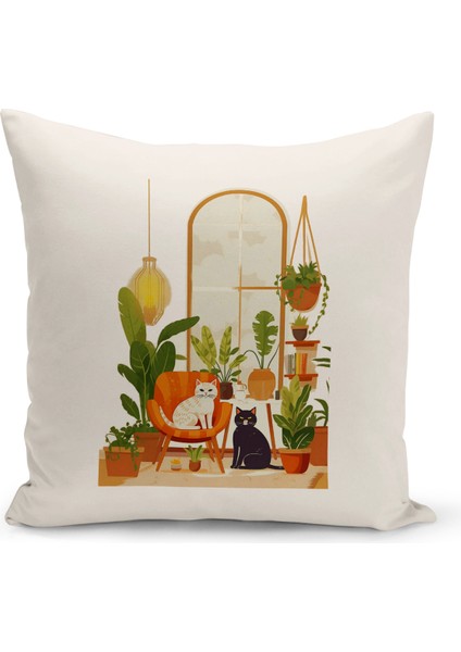 Bohem Serisi Çift Tarafı Dijital Baskılı Kırlent Kılıfı (Bohem Cushion Cover)